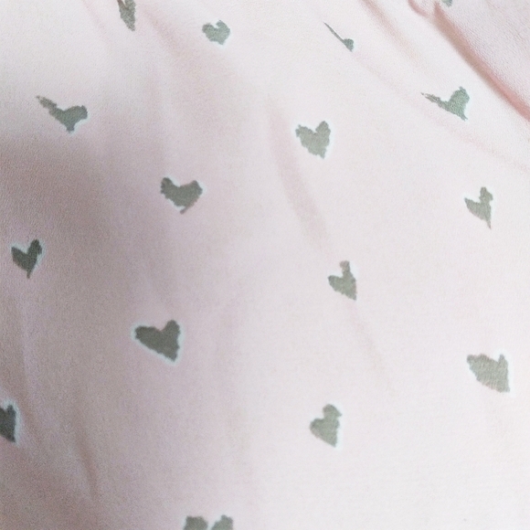 Time and Tru Heart Print Button Down Shirt - Picture 4 of 8